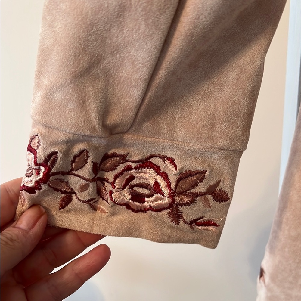 Pink Floral Embroidered Jacket - Picture 5 of 10